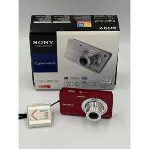 Sony Cybershot DSC-W560 Red 14.1MP Compact Digital Camera